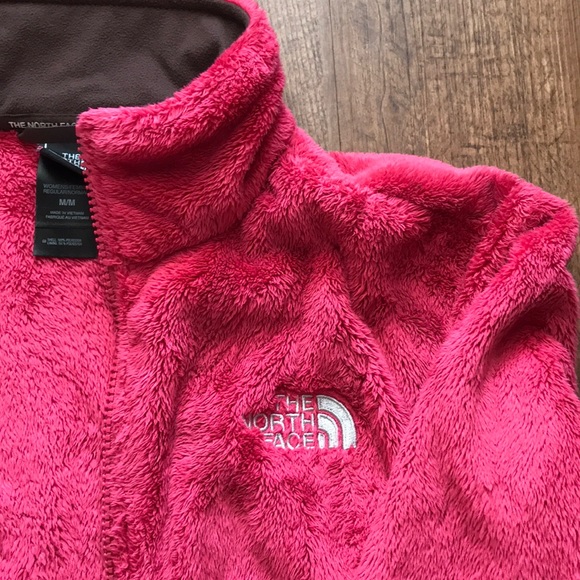 Women’s Pink & Brown Fleece North Face Jacket - Picture 4 of 5